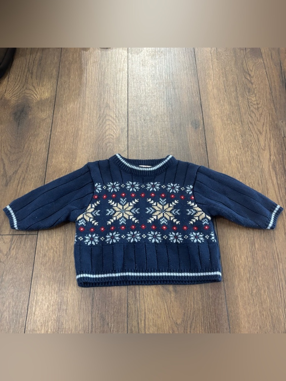 Vintage B.T. Kids Snowflake Sweater, Size 12 months